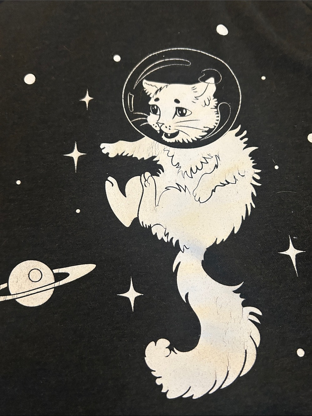 ModCloth Space Cat Gray Zip Up Hoodie Sz XL - Picture 2 of 7